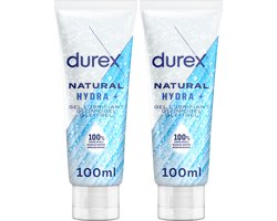 Durex - Glijmiddel - Natural - Hydraterend - 100% natuurlijk - 100ml x2