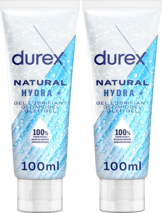 Foto: Durex glijmiddel natural hydraterend 100 natuurlijk 100ml x2