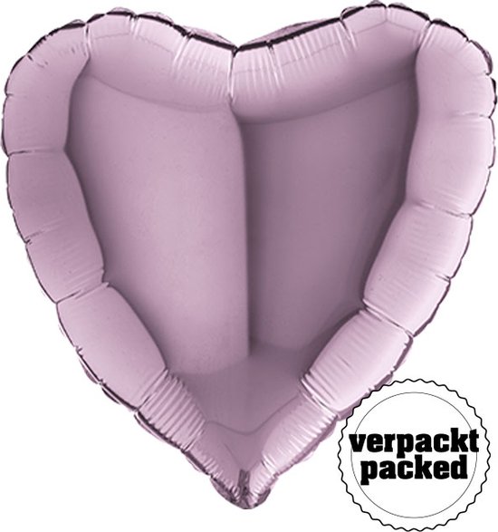 Grabo - Folieballon hartvorm Lila - (90 cm)
