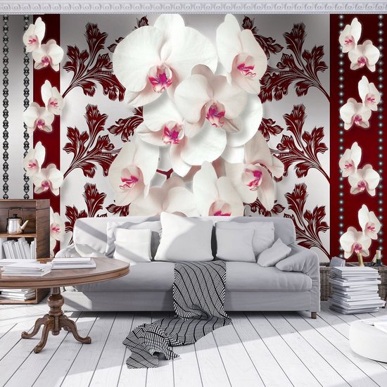 Blanc | Photomural gris, revêtement mural