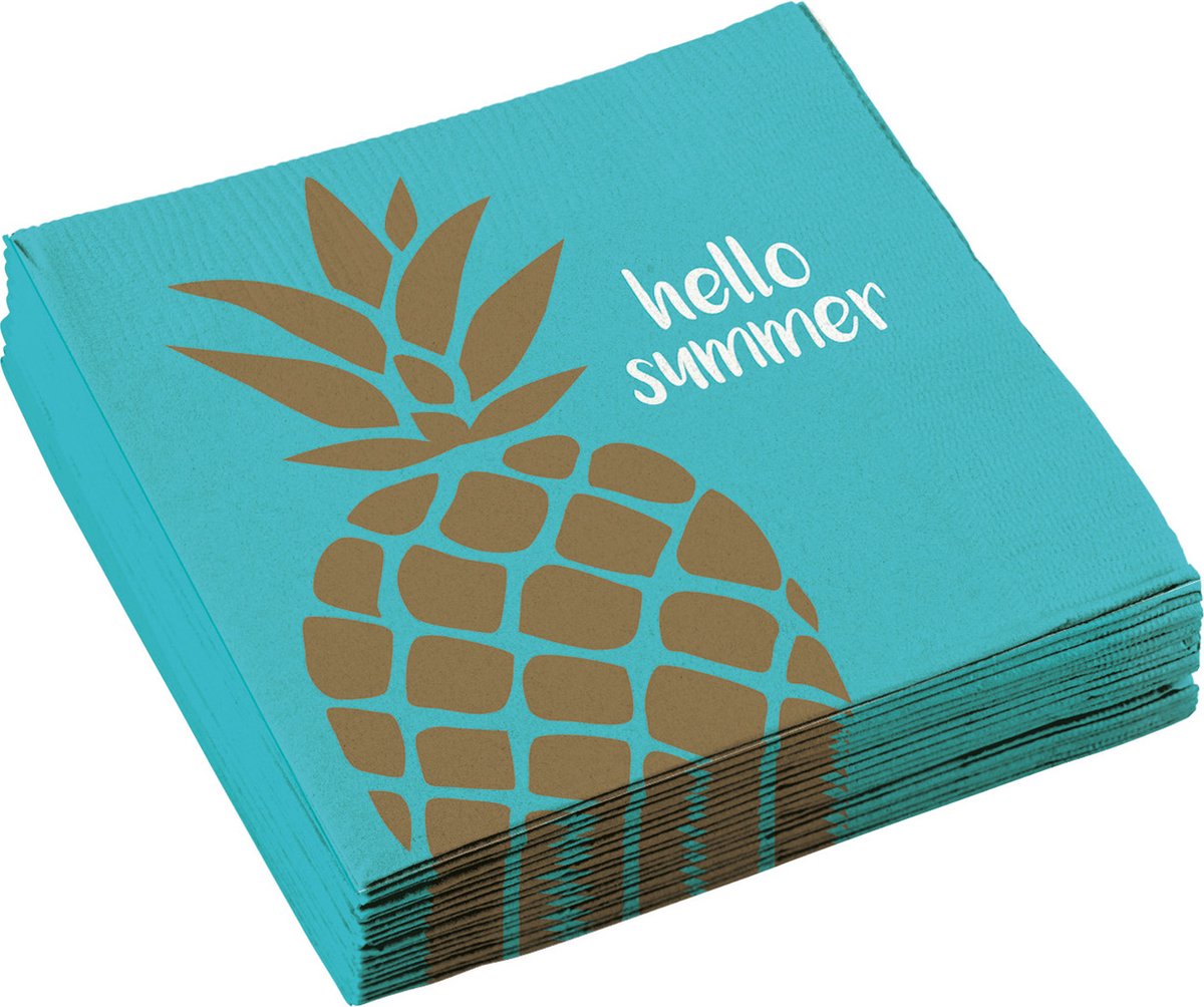Amscan - 20 Servetten Pineapple Vibes 33x33cm