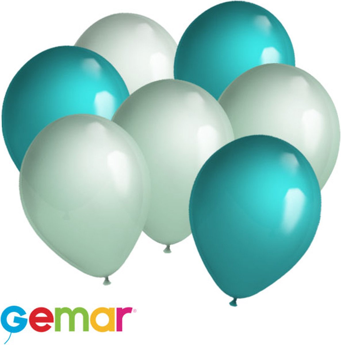 30 ballonnen Mintgroen en Turquoise (Ook geschikt voor Helium) | bol.com