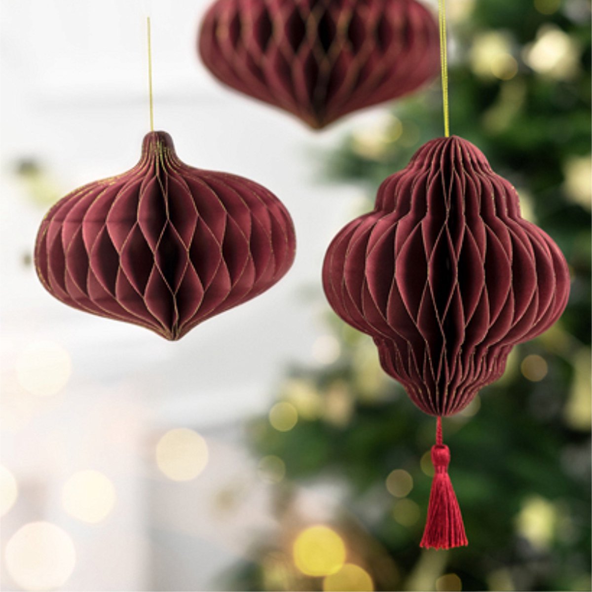 Kersthanger Creme - 21,5 cm, PartyDeco kerstversiering in crèmekleurige tint.