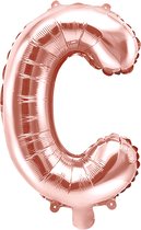 Partydeco - Folieballon Rose Gold Letter C (35 cm)