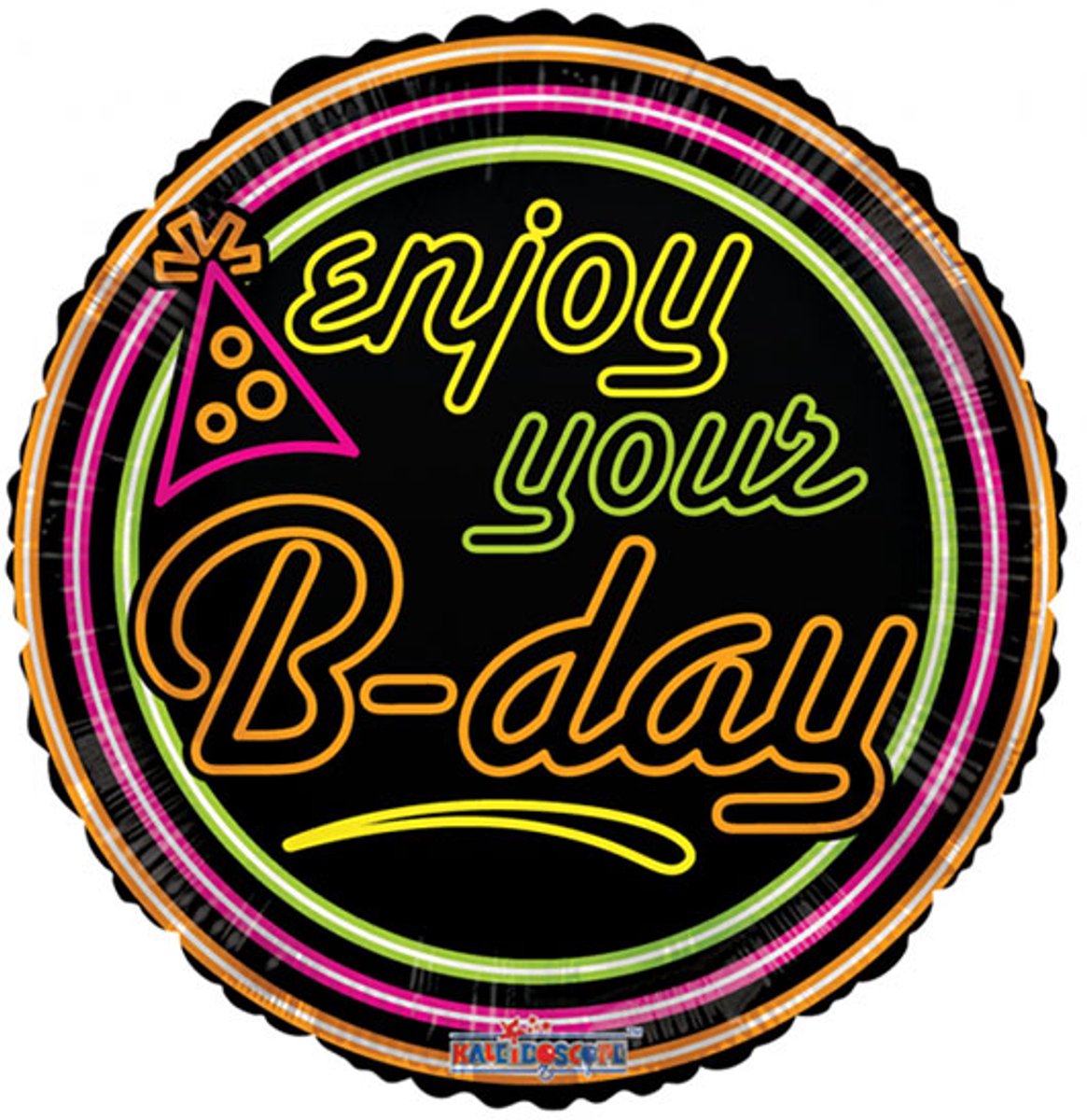 Wefiesta - Folieballon Enjoy Your B-Day Neon 45 cm