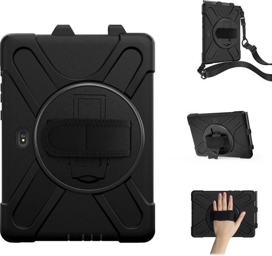Étui pour tablette Samsung Galaxy Tab Active4 Pro de Cazy résistant aux chocs à 360 degrés - Zwart
