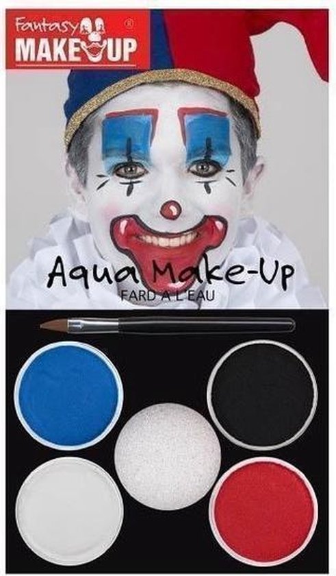 Halloween Schmink set horror clown 5 kleuren - Clown schminken - Halloween/themafeest make-up