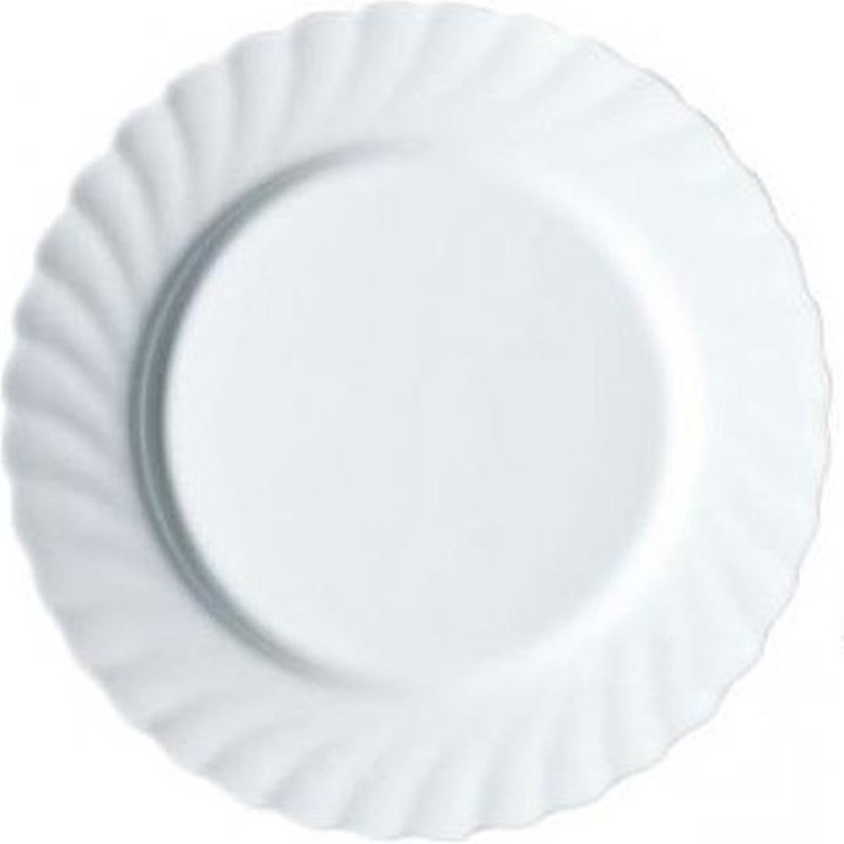 Luminarc Dessert / gebaksbordjes - wit - rond - glas - dia 15 cm - 6x stuks - kleine glazen bordjes - Taart bordjes