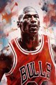 foto van Basketbal Poster - Michael Jordan Poster - Jordan - Chicago Bulls - Greatest of All Time - GOAT Poster - Abstract Poster - 51x71 - Geschikt om in te lijsten