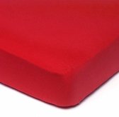 Damai - Topper Hoeslaken - Jersey - 90 x 210 cm - Red