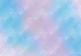 Fotobehang - Vlies Behang - Roze en Blauw Ornament - Patroon - Kunst - 416 x 254 cm