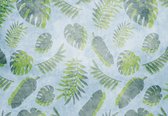 Fotobehang - Vlies Behang - Groene Botanische Bladeren - 254 x 184 cm