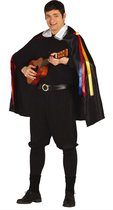 Guirca - Dans & Entertainment Kostuum - Troubadour Uit De Middeleeuwen - Man - Zwart - Maat 52-54 - Carnavalskleding - Verkleedkleding