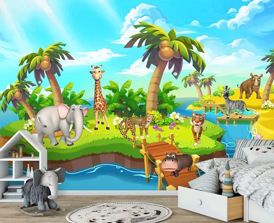 ToF Behang jungle dieren en planten | ToF behang aan je muur