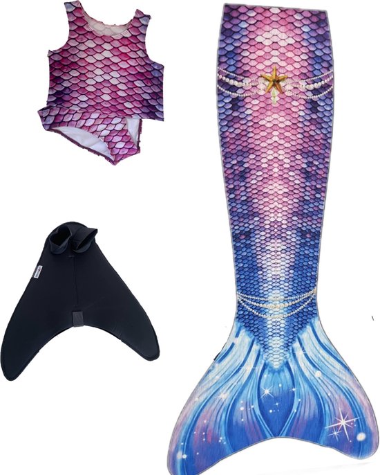 Zeemeerminstaart new amsterdam maat 8 met monovin en bikini