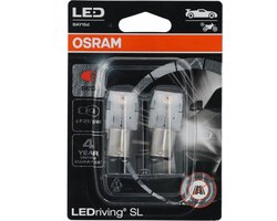 Osram LED P21/5W BAY15d 12V - Rood - Set