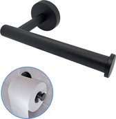 Sanics Porte-rouleau de papier toilette Zwart kit de montage - Porte-rouleau de WC en acier inoxydable