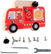 Busy Board Brandweerauto - Gereedschap Speelgoed - Montessori Speelgoed - Educatief Speelgoed vanaf 3 jaar - Activiteitenbord