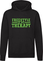 Freestyle is my therapy - kunst - dans - DJ - muziek - Unisex - Trui - Sweater - Capuchon
