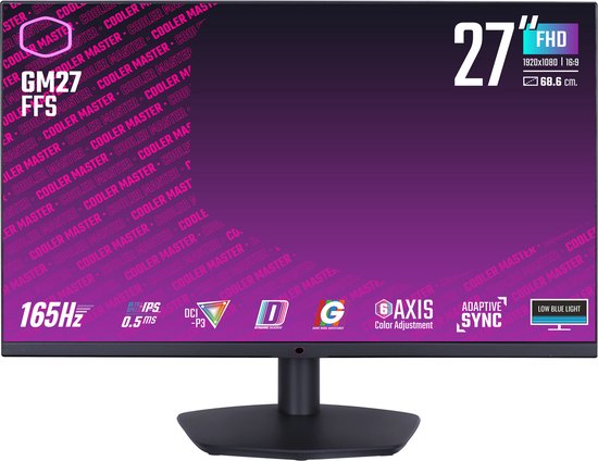 Monitor Gamer Cooler Master 27'' FHD IPS 1920x1080, 165Hz