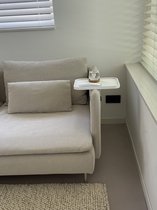 Nordic Style® Sofa Tray - bank tafeltje - Massief eiken - Wit - Bijzettafel