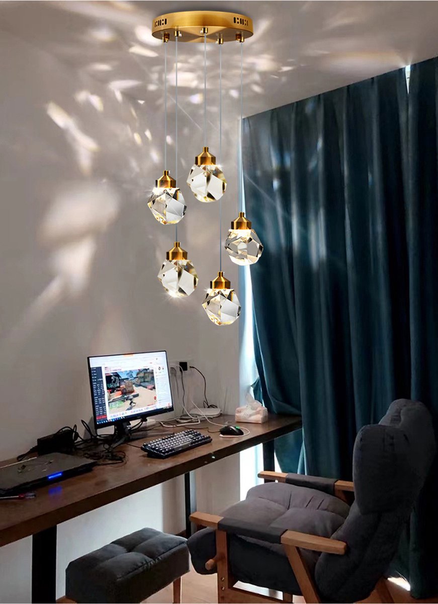 Plafondlamp 70465: Modern, Eigentijds Klassiek, Metaal, Chroom