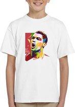 Cristiano Ronaldo - Kinder T-Shirt - Wit - Maat 152 - T-Shirt leeftijd 13 tot 14 jaar - Grappige teksten - Cadeau - Shirt cadeau - Voetbal Fan - verjaardag - CR7 Best Player