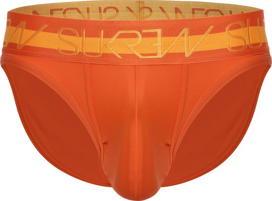 Sukrew Classic Slip Jaffle Oranje - Taille S - Sous-vêtement Homme - Slip Homme - Grande Pochette - Collection Highlight Neon