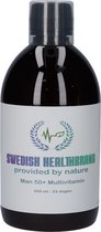 Swedish Healthbrand Man 50+ Multivitamine vloeibare vitamine ( NON-GMO ) voor 33 dagen inclusief maatbeker voor inname, 149 actieve ingredienten, immuunbooster, glutenvrij, gistvrij, 500ml inhoud dagelijkse inname 15ml
