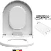 PURE-D - Toiletbril met geïntegreerde geurextractie - Gemakkelijk te installeren - Soft Close & Quick Release - Traffic White (RAL9016) - Battery Pack