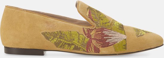 Mangará Canela Dames schoenen - leer - handgemaakt - borduursel - geel - maat 39