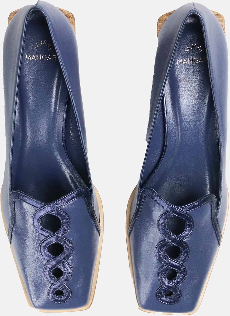 Mangará Cordia Dames schoenen - Premium Leer - Blauw - Maat 39