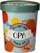 Snoeppot - Opa - Candy Bucket - Gevuld met Snoep en Drop