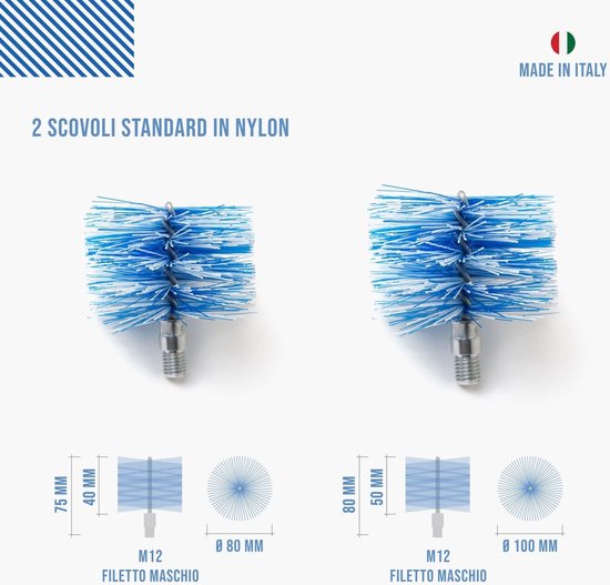 Kit Nettoyage Poêle À Granulés Baretto Rallonge Bleue 3 Mètres