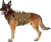 Hondenharnas X Destroyer Tactical Hondenharnas 3 handgrepen Heavy Duty hondenvest met metalen gespen