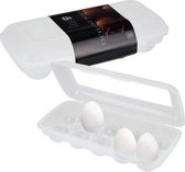 CHPN - Boîte à œufs - Boîte de conservation des œufs - Boîte à œufs -Transparente - Opbergbox en plastique - 27x9cm - Porte-œufs - Convient pour 12 œufs - Boîte de rangement pour réfrigérateur