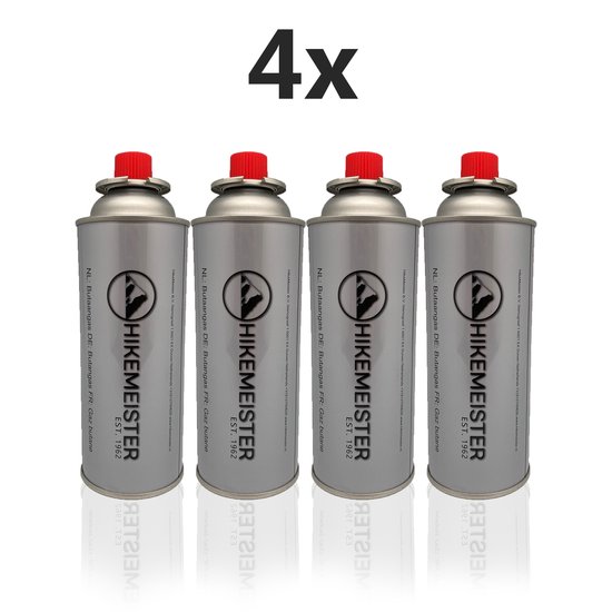 HikeMeister ® Butaan camping gasbus 4 stuks voordeelverpakking - 227g - Geschikt voor camping kookstel van Merkloos — afbeelding 3