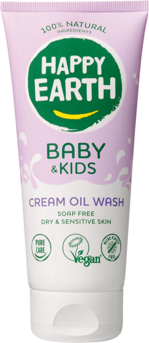 Goedkoopste Happy Earth Cream Oil Wash 100 Natuurlijk Baby & Kids 200 ml