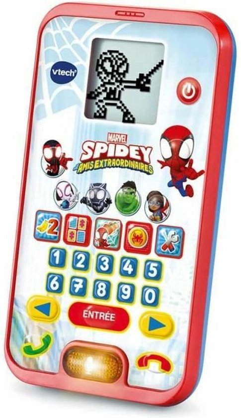 Foto: Vtech spidey smartphone educatief speelgoed gadgets voor kinderen maak kennis met cijfers tellen en vergelijken 3 tot 7 jaar
