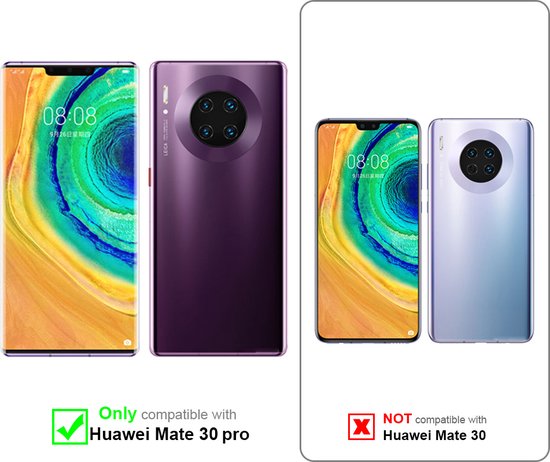 Coque Cadorabo pour Huawei MATE 30 PRO en ROUGE - Smart Cover en fibre optique - Housse de protection avec fonction support Book Case Cover Etui