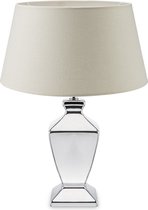 Home Sweet Home tafellamp Melrose - tafellamp Class zilver inclusief lampenkap - lampenkap 35/30/19cm - tafellamp hoogte 50 cm - geschikt voor E27 LED lamp - warm wit