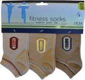 Jongens enkelkousen fitness fantasie team - 6 paar gekleurde sneaker sokken - maat 27/30