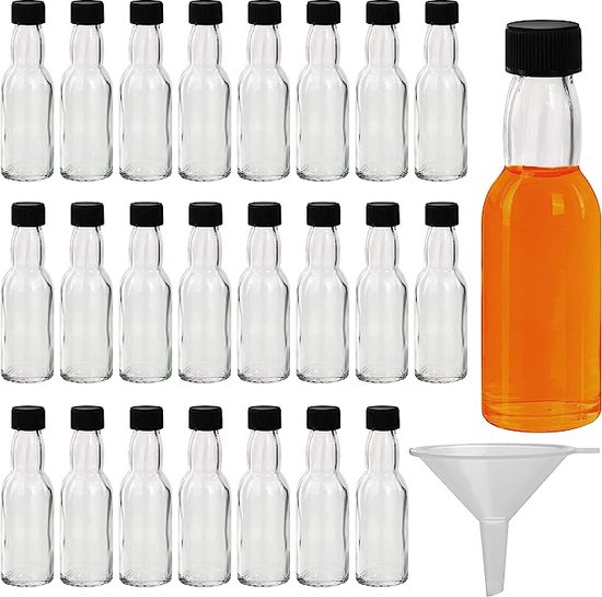 Mini bouteilles de Liqueur (paquet de 24) bouteilles Alcohol vides en  plastique de 40