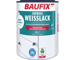 BAUFIX Express Witte lak Zijdemat wit 1 Liter