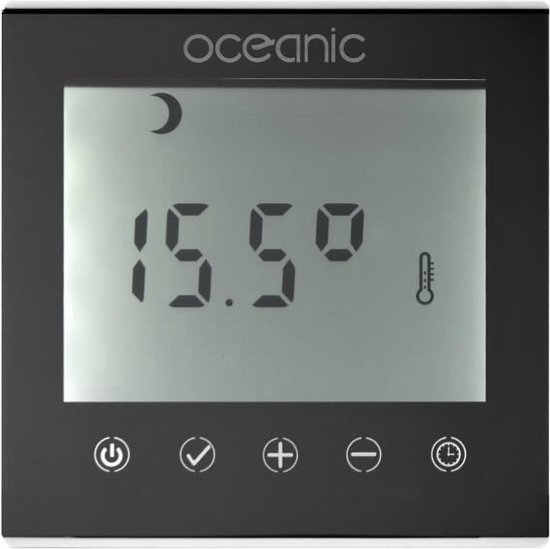 Radiateur sèche-serviettes avec soufflerie 750W + 1000W OCEANIC Opal - Noir  mat - NF - Cdiscount Bricolage