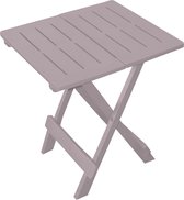 Table d'appoint de jardin Sunnydays - beige - plastique - pliable - L44 x l44 x H50 cm - Tables d'appoint