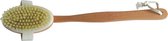 MSV Bad/douche scrub borstel - hout - 42 cm - ophanglus - afneembare borstel
