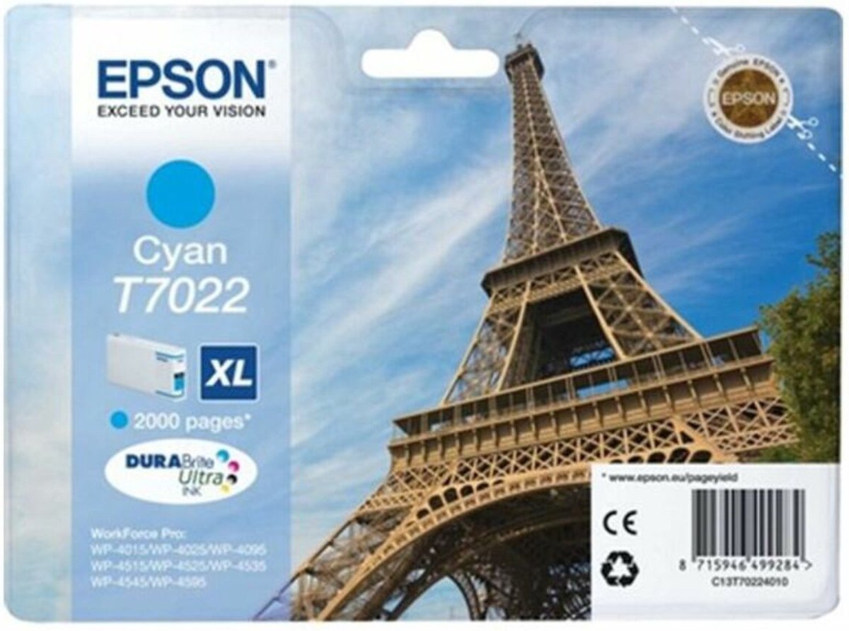 Epson T7022XL - Inktcartridge / Cyaan