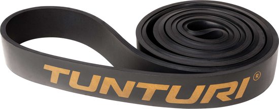 Tunturi Centuri Power Band - Weerstandsband - Fitness Elastiek - Medium - Zwart