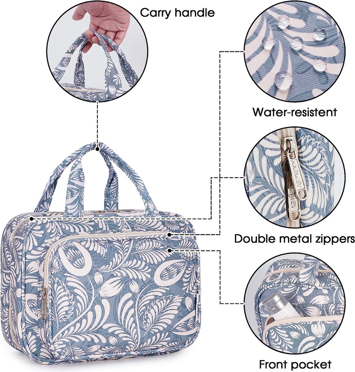 Trousse De Toilette Multifonctionnelle à Suspendre, Sac De Rangement Pour Camping En Plein Air Trousse De Maquillage De Voyage Rose 31 X 12 X 23 Cm 92859563